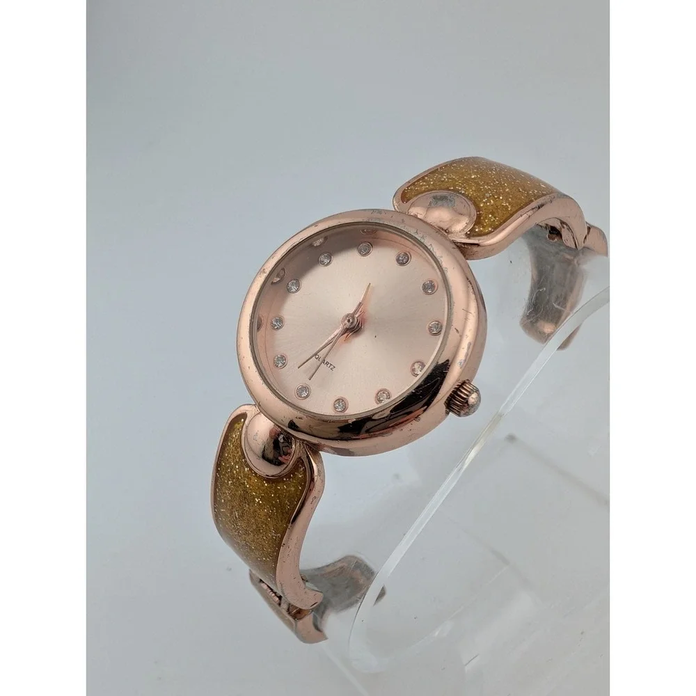 Avon Pretty As A Diamond Rose Gold Bangle Watch 27mm‎ Case- New Battery